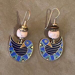 Laurel Burch "Pajarita" Bird Earrings